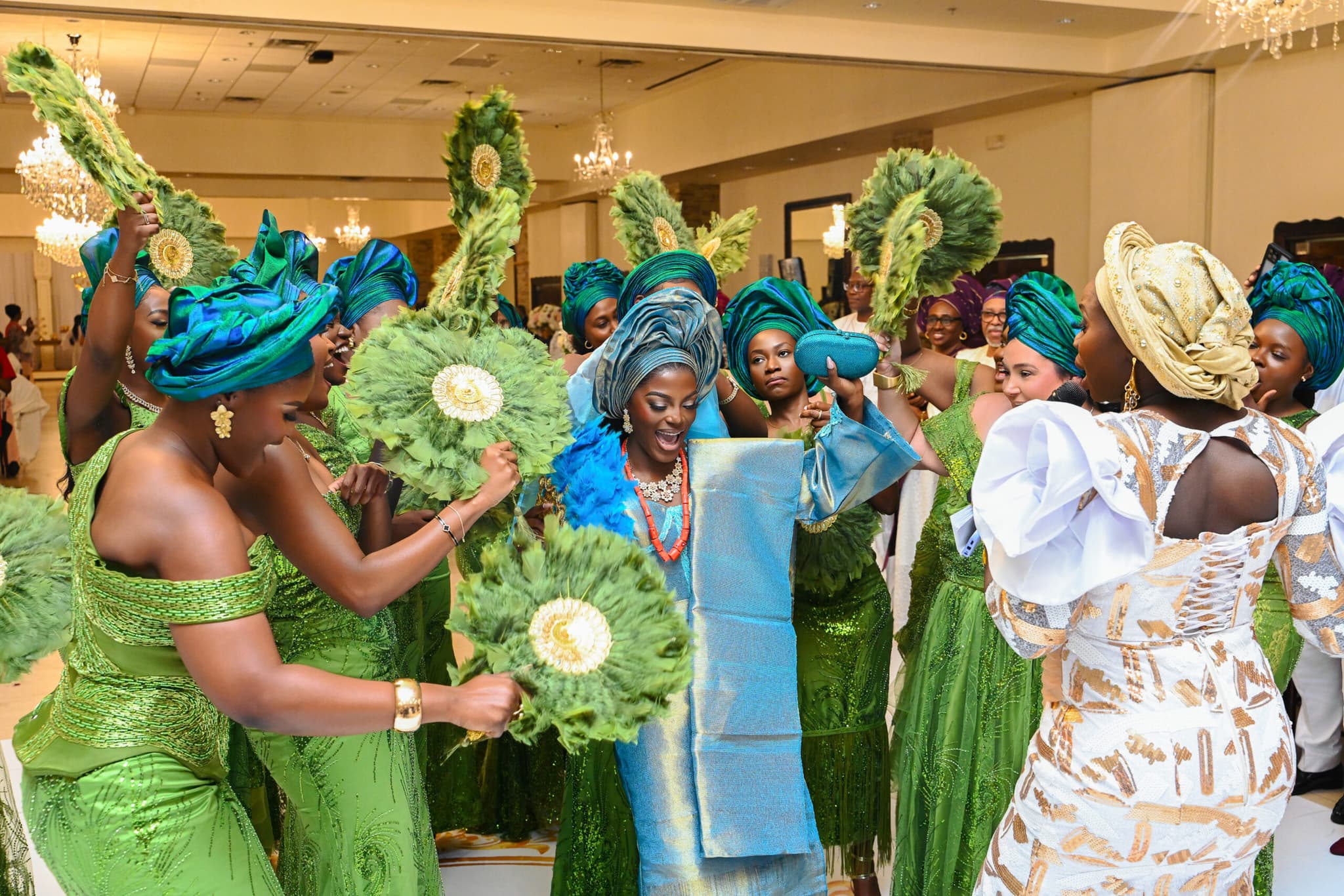 Wedding guests celebrating and sharing the moment through a Chakap shared event board